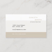 Carte De Visite Code QR Cappuccino Géométrique Simple (Dos)