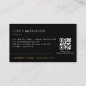 Carte De Visite Code QR Charpentier Menuisier Entrepreneur (Dos)