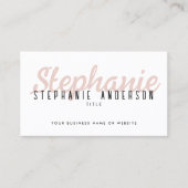 Carte De Visite Code QR Chic Professional Blush Pink (Devant)