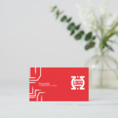 Carte de visite code QR Circuit imprimé RedTech Mo (Debout devant)