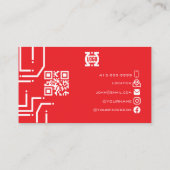 Carte de visite code QR Circuit imprimé RedTech Mo (Dos)