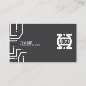 Carte de visite code QR Circuit imprimé Technologi (Devant)