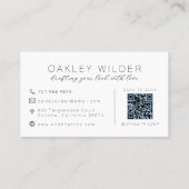 Carte De Visite Code QR Cocoa Script Artiste de Cils Moderne (Dos)