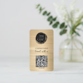 Carte De Visite Code QR Code de l'entreprise Logo Or (Debout devant)