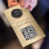 Carte De Visite Code QR Code de l'entreprise Logo Or