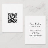 Carte De Visite Code QR, Code de réponse rapide, noir et blanc (Devant / Derrière)
