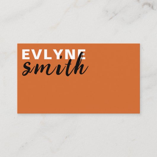 Carte De Visite Code QR Code Décontracté de courge orange tendance (Devant)