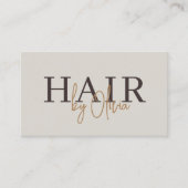 Carte De Visite Code QR Coiffeur Neutre Terreux  (Devant)