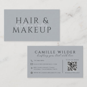 Carte De Visite Code QR Coiffure Et Maquillage Neutre
