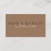 Carte De Visite Code QR Coiffure Et Maquillage Terracotta Foncé (Devant)
