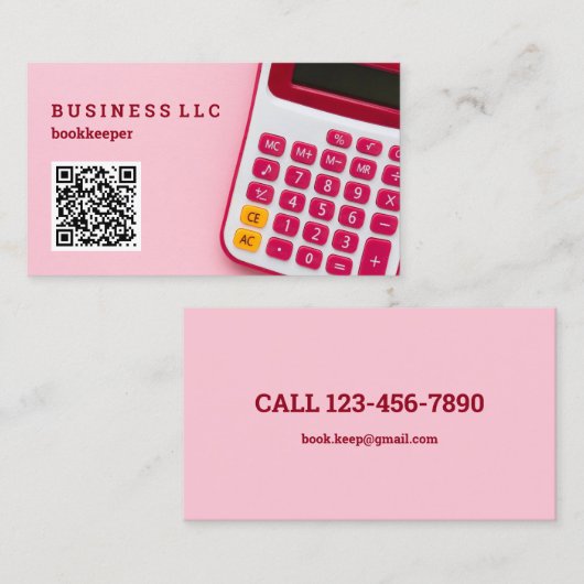 Carte De Visite Code QR comptable comptable comptable comptable (Devant / Derrière)