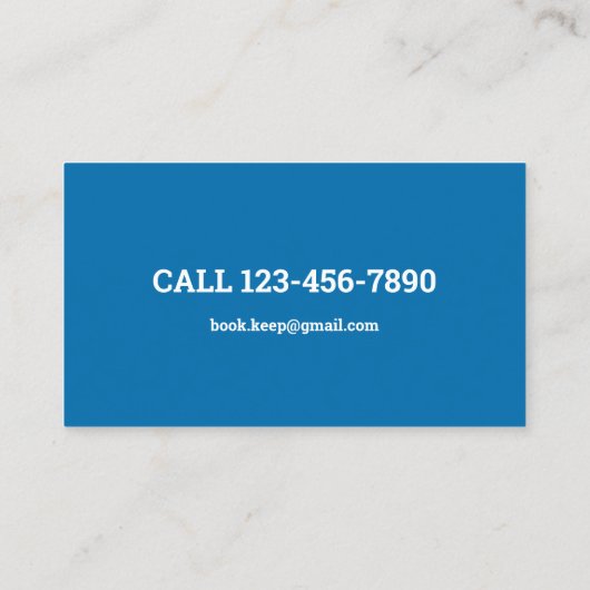 Carte De Visite Code QR comptable comptable comptable comptable (Dos)