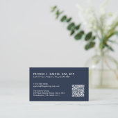 Carte De Visite Code QR comptable CPA Bleu (Debout devant)
