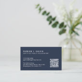 Carte De Visite Code QR comptable CPA Bleu (Debout devant)