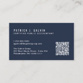 Carte De Visite Code QR comptable CPA Bleu (Devant)