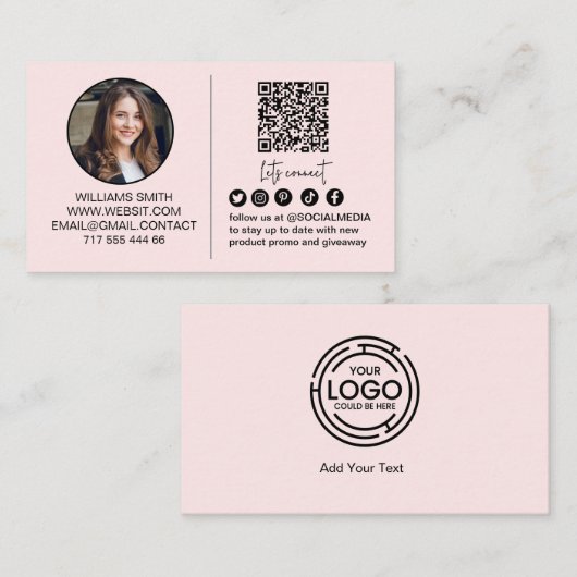 Carte De Visite Code QR Connectez-vous avec nous Logo Photo Entrep (Devant / Derrière)