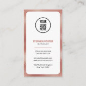 Carte De Visite Code QR Connectez-vous avec nous Média social Rose (Dos)