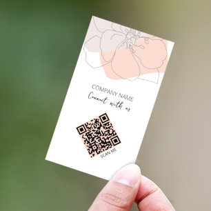 Carte De Visite Code QR Connectez-vous avec nous Minimaliste