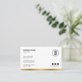 Carte De Visite Code QR Connectez-vous avec nous sur les médias so (Debout devant)