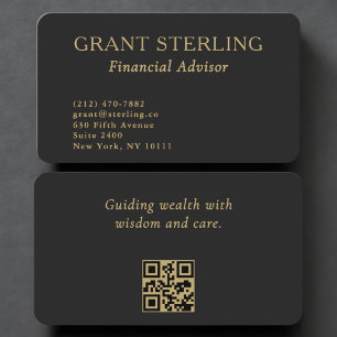 Carte De Visite Code QR Conseiller Financier Professionnel