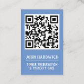Carte De Visite Code QR Conservation du bois et soins de la propri (Devant)