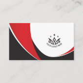 Carte De Visite Code QR Consultant d'Entreprise Moderne Rouge et N (Devant)