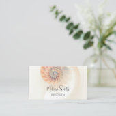 Carte De Visite Code QR | Coquille élégante Professionnel (Debout devant)