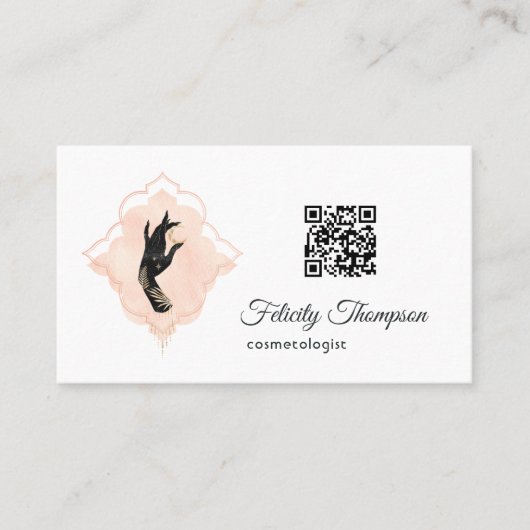 Carte De Visite Code QR cosmique mystique (Devant)