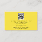 Carte De Visite Code QR couleur 80's Retro Neon Lightning (Dos)