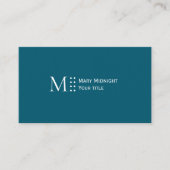 Carte De Visite Code QR couleur solide Moderne Élégant Turquoise (Devant)