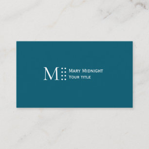 Carte De Visite Code QR couleur unie moderne élégant sarcelle