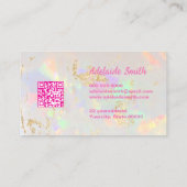 Carte De Visite code QR couleurs pastel texture opale (Dos)