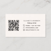 Carte De Visite Code qr crème beige (Dos)
