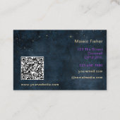 Carte De Visite Code QR Cristal Guérisseur Reiki Étoiles Célestes (Dos)