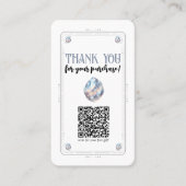 Carte De Visite Code QR Crystal iridescent Moonstone pour les rése (Devant)