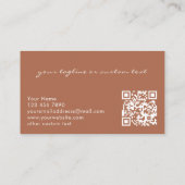 Carte De Visite Code QR Cuivre Élégant Moderne (Dos)