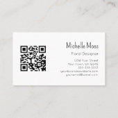 Carte De Visite Code QR Cute Daisy Design floral rose (Dos)