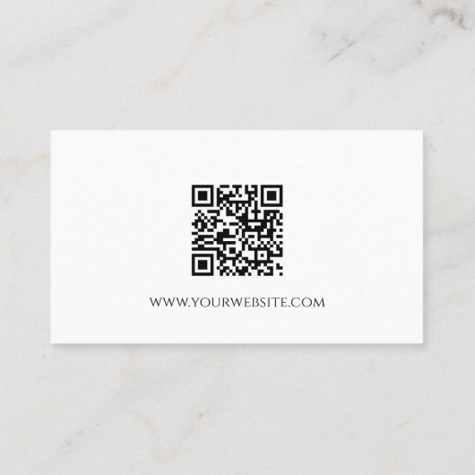 Carte De Visite Code QR Cute Want Chat Pet Sitter Noir Blanc (Dos)