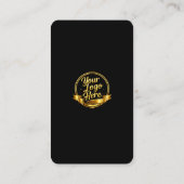 Carte De Visite Code QR d'abonnement YouTube Black Gold (Dos)