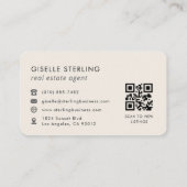 Carte De Visite Code QR d'agent immobilier (Dos)