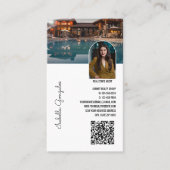 Carte De Visite Code QR d'agent immobilier de collage de photo mod (Devant)