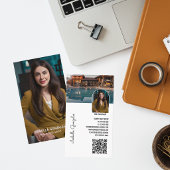 Carte De Visite Code QR d'agent immobilier de collage de photo mod
