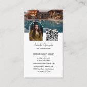 Carte De Visite Code QR d'agent immobilier de collage photo modern (Devant)