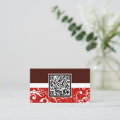 Carte De Visite code QR damask professionnel (Debout devant)