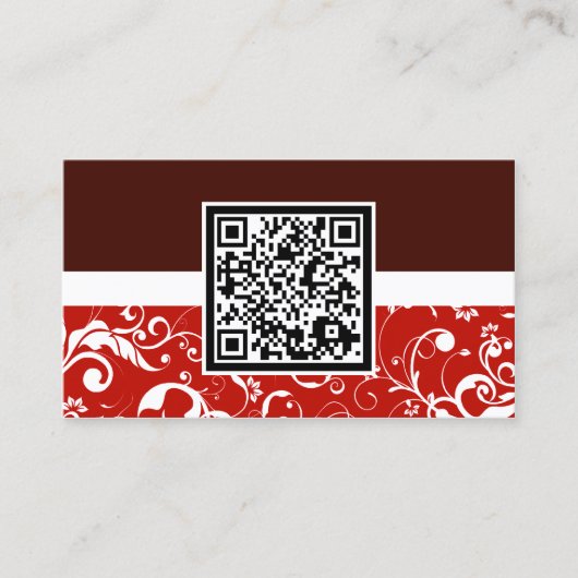 Carte De Visite code QR damask professionnel (Devant)