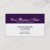 Carte De Visite code QR damask professionnel (Dos)