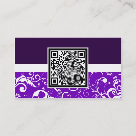 Carte De Visite code QR damask professionnel (Devant)