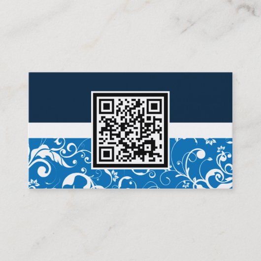 Carte De Visite code QR damassé professionnel (Devant)