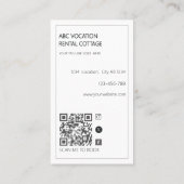 Carte De Visite Code QR d'arche moderne Location de vacances Maiso (Dos)