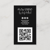 Carte De Visite Code QR d'art fluide vibrant modifiable (Dos)